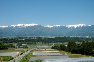 伊那谷田植え前